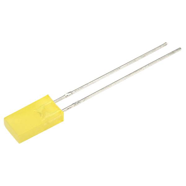 Kingbright LED wired Yellow Rectangular 2 x 5 mm 8 mcd 110 ° 30 mA 2.1 V