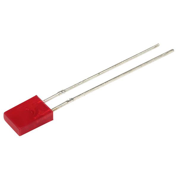 Kingbright LED wired Red Rectangular 2 x 5 mm 12.5 mcd 110 ° 30 mA 2 V Piece