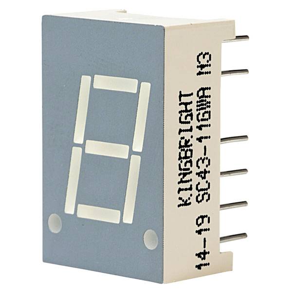 Kingbright Seven-segment display Green 2.2 V SC43-11GWA
