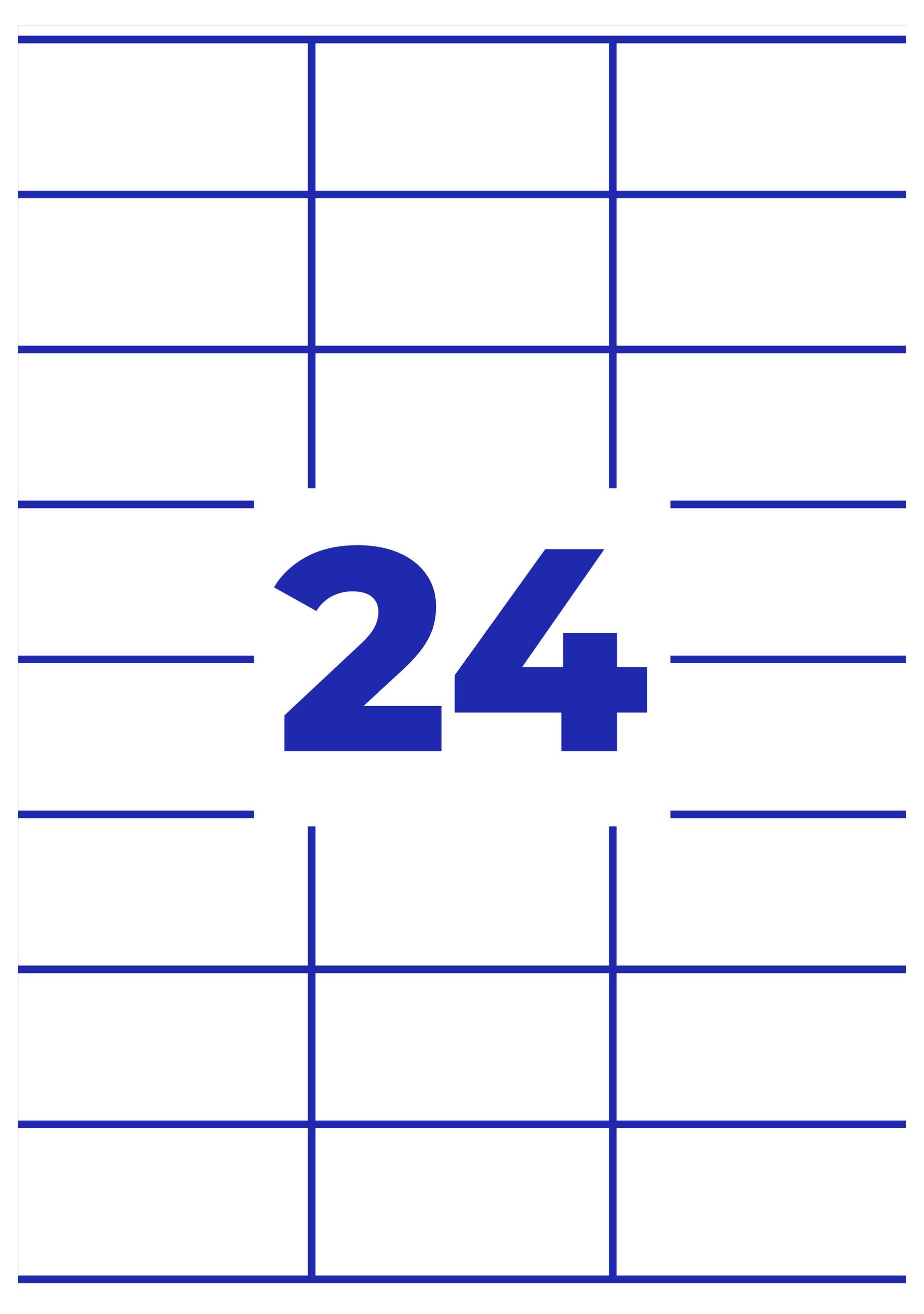 Blue number '24' centred on a white background with blue grid lines, presumably a calendar or date display.