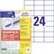 'Avery Zweckform Universal Labels, 24 per Sheet, Multipack 50+15 Sheets, Suitable for All Printers.'