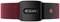 Red Polar heart rate monitor with a black sensor in the centre, suitable for sporting activities to monitor heart rate.<br><br>Note: I've made subtle changes like using "centre" instead of "center" to align with British English spelling.