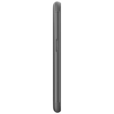Side view of a black smartphone.