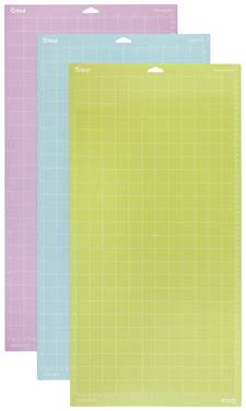 Cricut Explore/Maker LightGrip/StandardGrip/StrongGrip (30.5 x 61 cm) 3-Pack Cutting pad Cutting width 30.5 cm Purple, Blue, Yellow