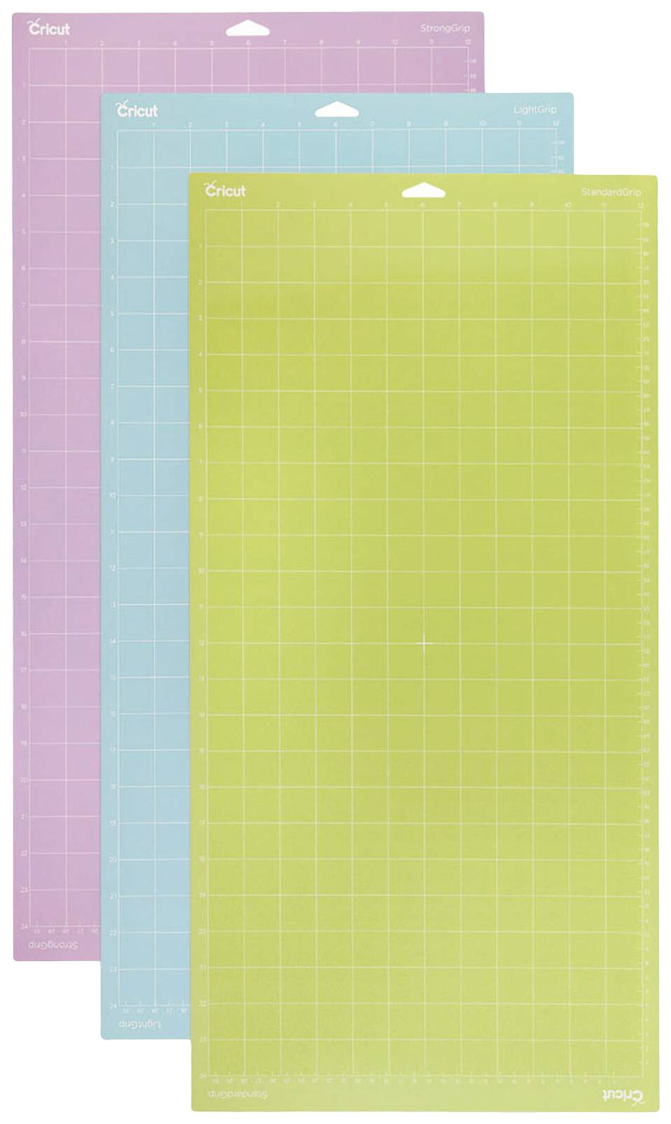 Cricut Explore/Maker LightGrip/StandardGrip/StrongGrip (30.5 x 61 cm) 3-Pack Cutting pad Purple, Blue, Yellow