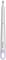 A white pen with a lilac tip, bearing the inscription 'Cricut', presumably a precision tool or cutting device for crafting activities.