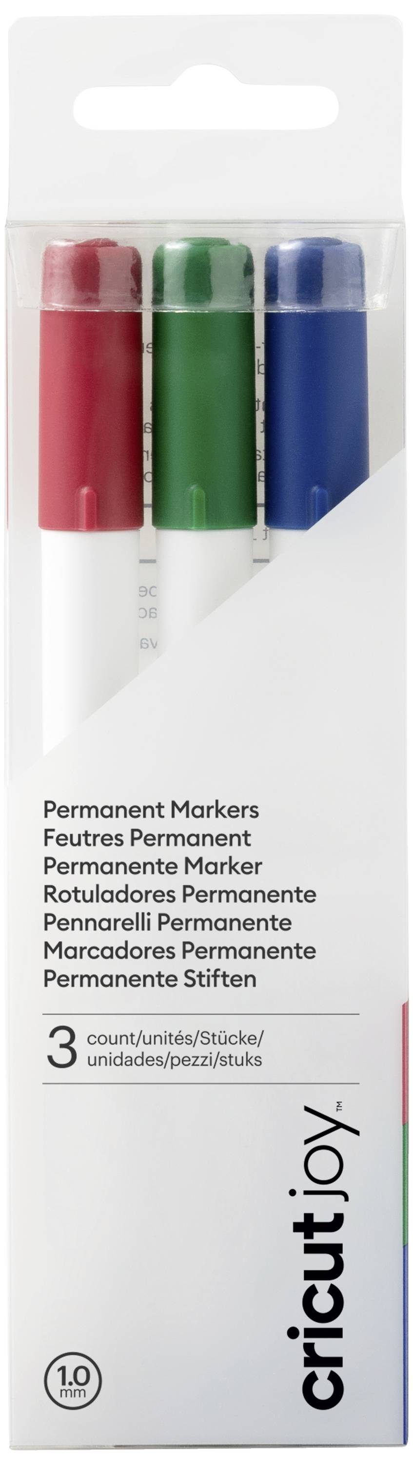 Cricut Joy Permanent Marker 3Pack 1.0 Pen set Blue, Red, Green