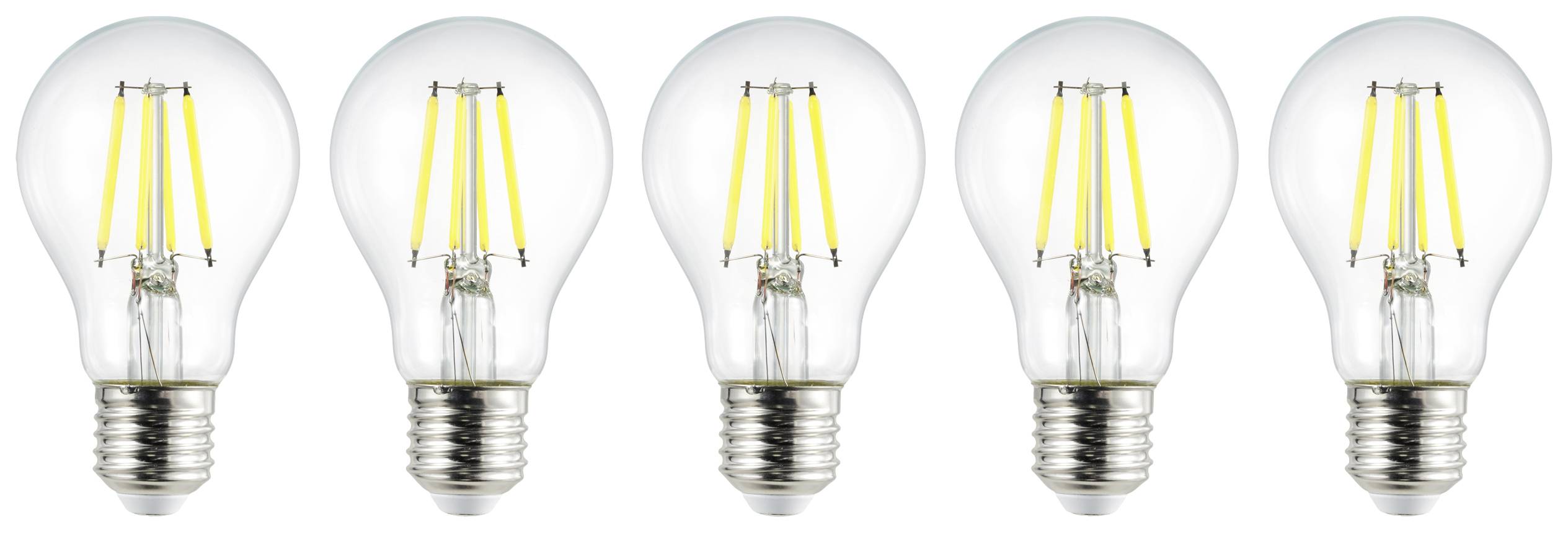 Sygonix SY-5781468 LED (monochrome) EEC A (A - G) E-27 2.2 W = 40 W Warm white (Ø x H) 60 mm x 104 mm Filament 5 pc(s)