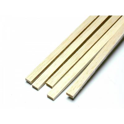 Five wooden slats, lying parallel to each other, display structured wood with a smooth surface.