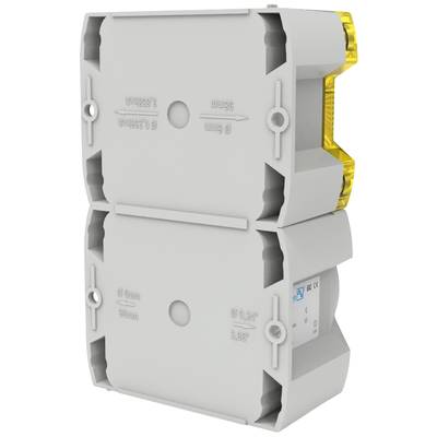 Industrial equipment with a grey outer casing; front side displays two covers with yellow side elements.