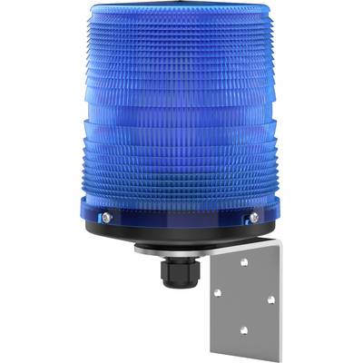 Blue warning light for wall mounting, commonly used in industrial or safety-critical environments.