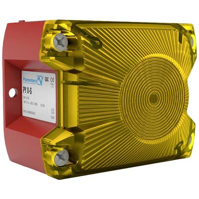 A red and yellow electrical device with a label 'PY X-S'. It has a ribbed, circular design on the front.
