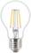 A LED light bulb with visible filaments and a screw cap, which appears modern and energy-efficient.