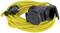 Yellow extension lead with black socket, suitable for outdoor use. Perfect for garden equipment or outdoor events.