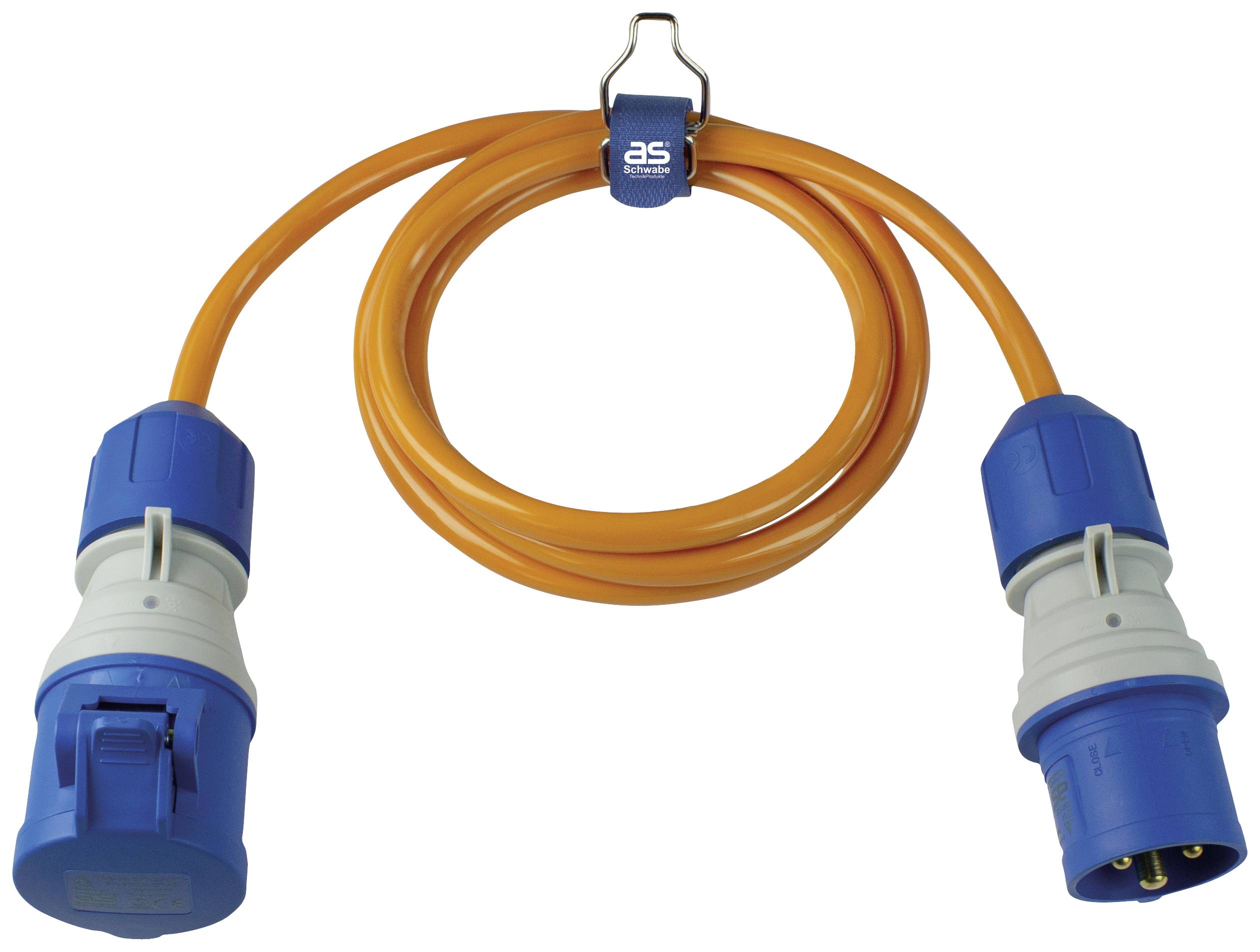 AS Schwabe 62430 Current Cable extension 16 A Orange 1.5 m H07BQ-F 3G 2,5 mm²