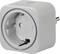 White, square socket with rounded corners, designed for EU plugs. Suitable for household appliances up to 250V.