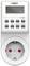 A digital timer with an LCD display and various buttons for day of the week, hour, minute, and automatic functions.