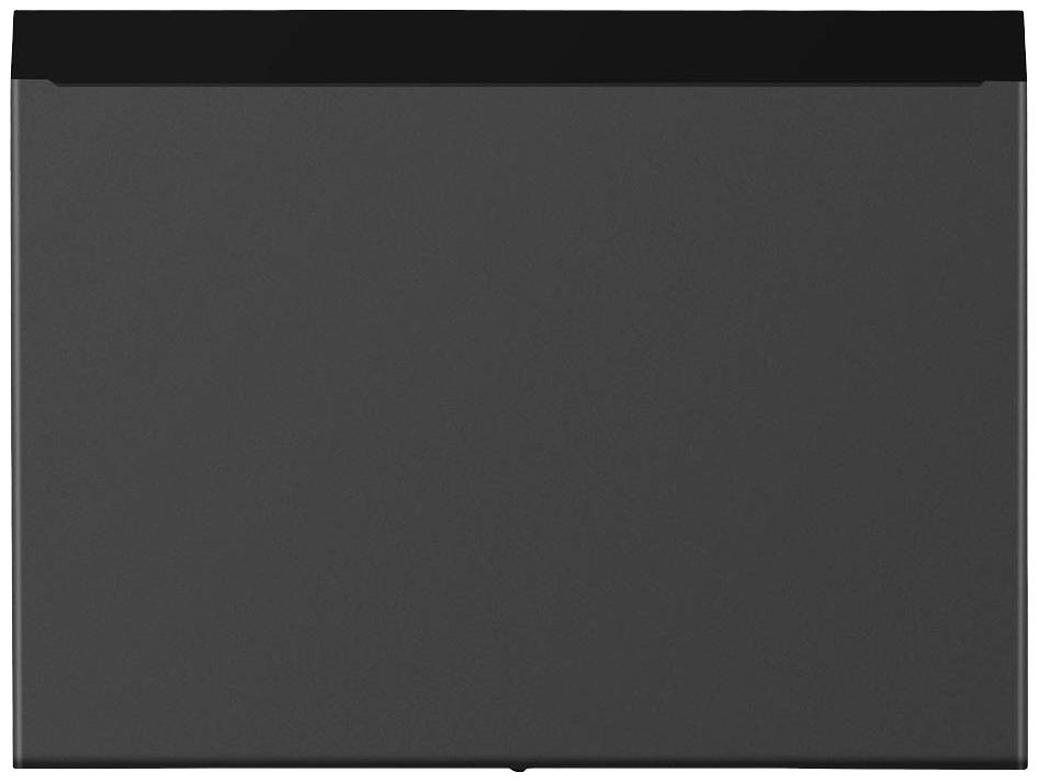 'Black rectangular surface with a dark border at the top.'