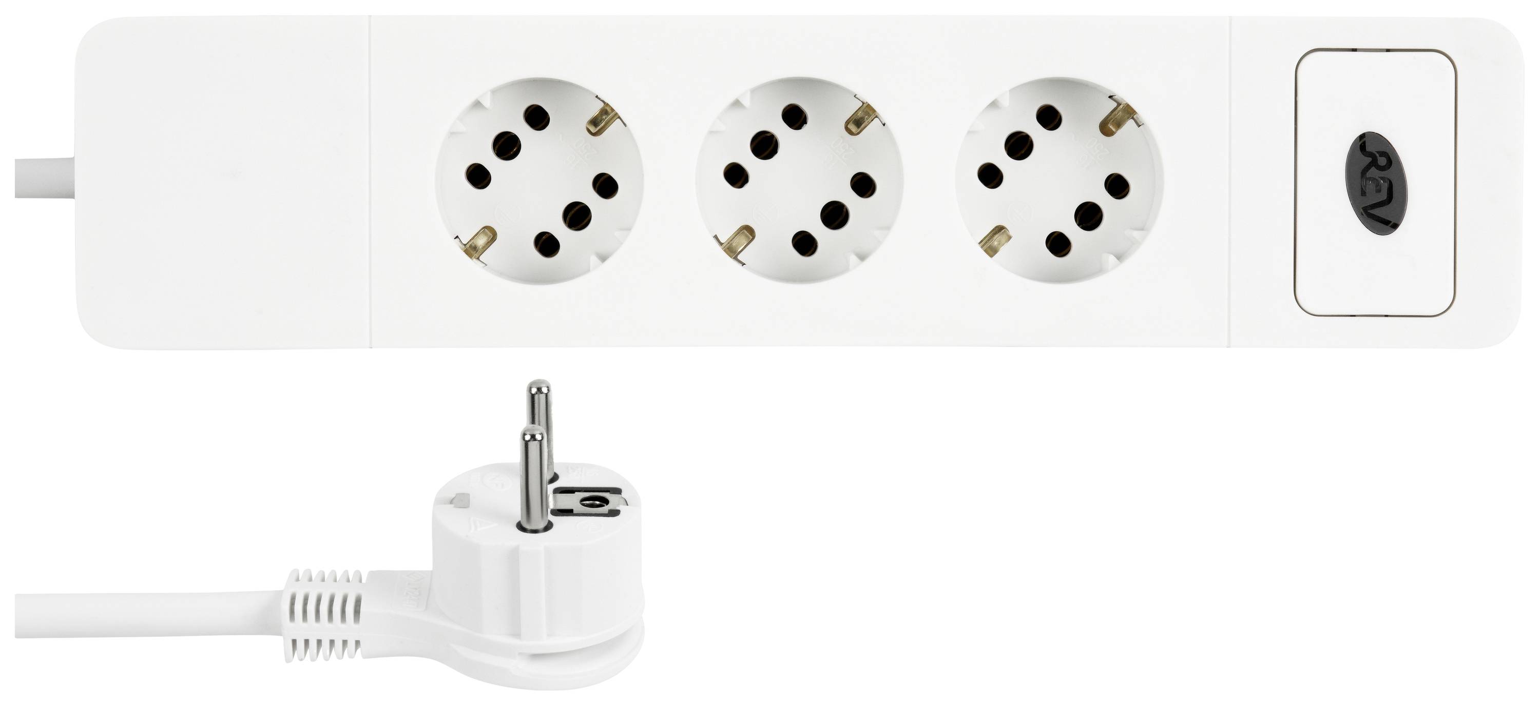 REV 0015350103 Power strip (+ switch) White PG connector 1 pc(s)