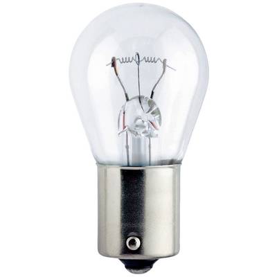 Light bulb with metal base, transparent glass, and visible filament.
