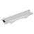 A silver metal heatsink, rectangular in shape, with a finned design for enhanced heat dissipation.