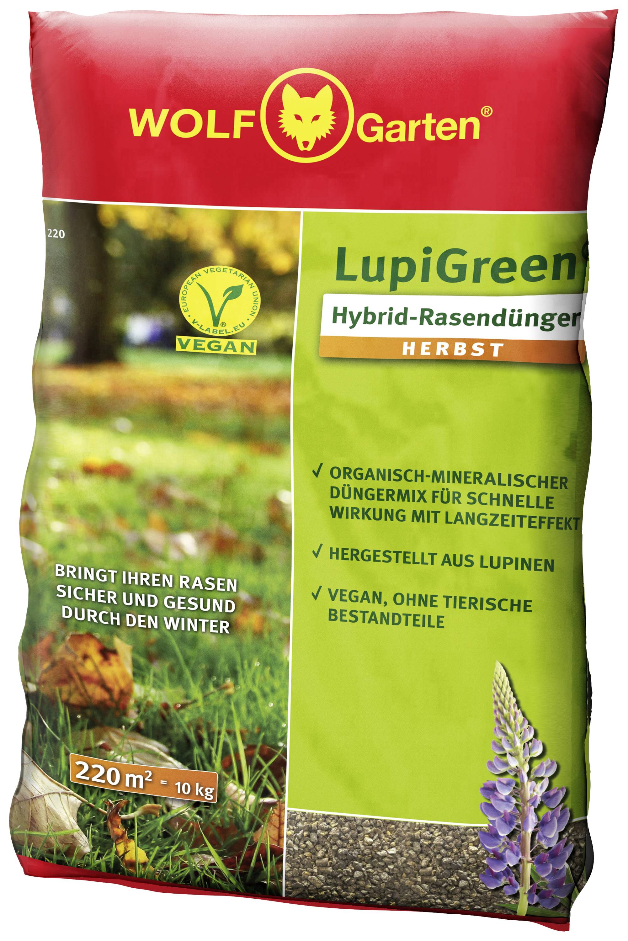 WOLF-Garten 77AR1012650 WOLF GARDEN LU-H 220 D/A LUPIGREEN® HYBRID LAWN FERTILIZER AUTUMN 1 pc(s)