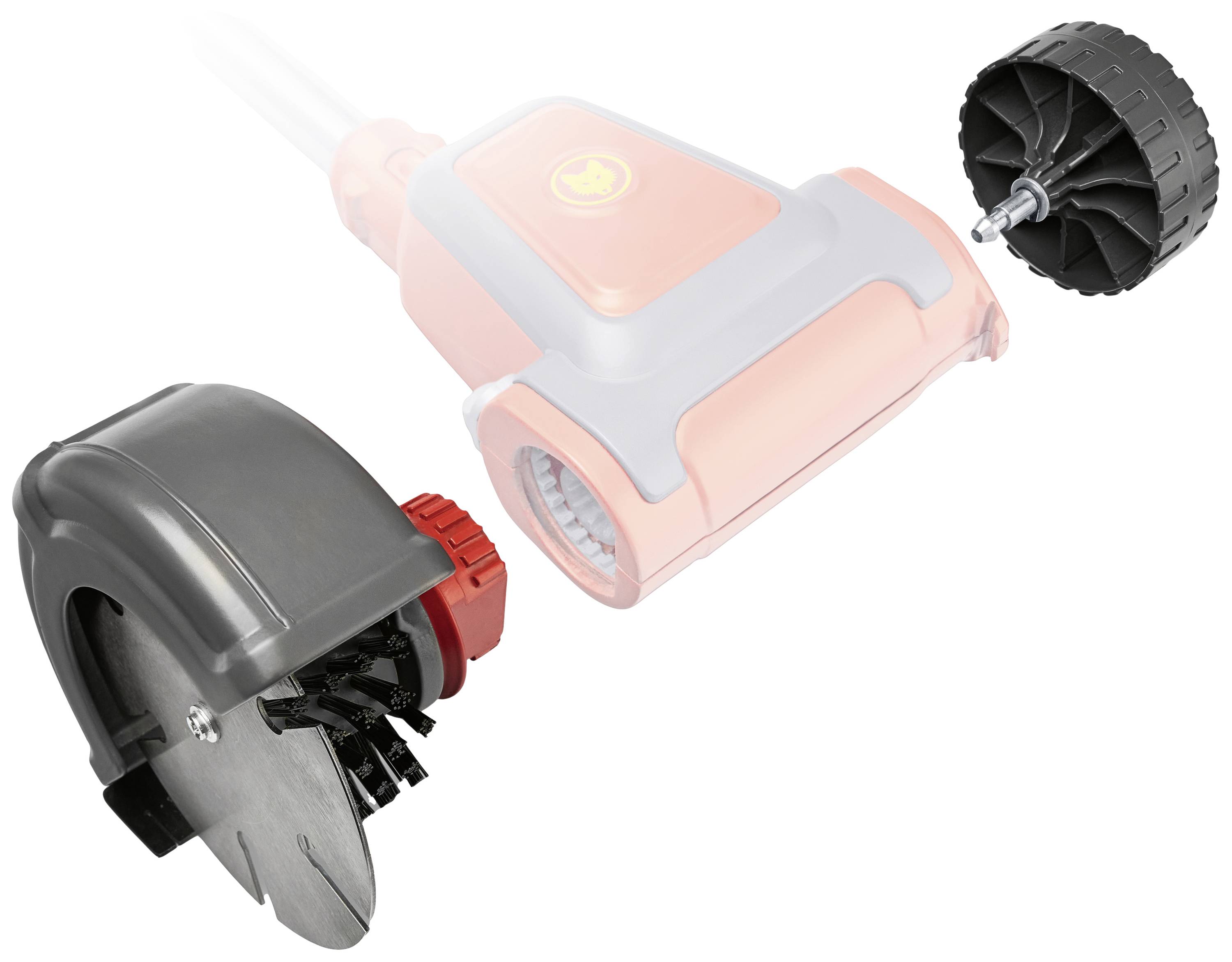 'Rotary tool with removable brush and wheel attachment'