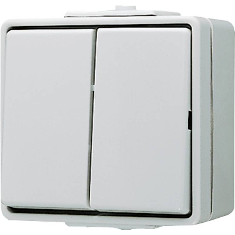 Jung Complete Two gang switch WG 600 Grey 605W 1 pc(s)
