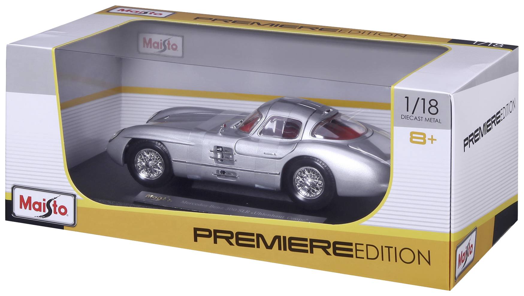 Buy Maisto Mercedes 300SLR Uhlenhaut Coupe 1955, Silber 1:18