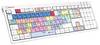 Logickeyboard Adobe Premiere Pro CC Corded Keyboard German, QWERTZ White Multimedia buttons, USB hub, Quiet keypad