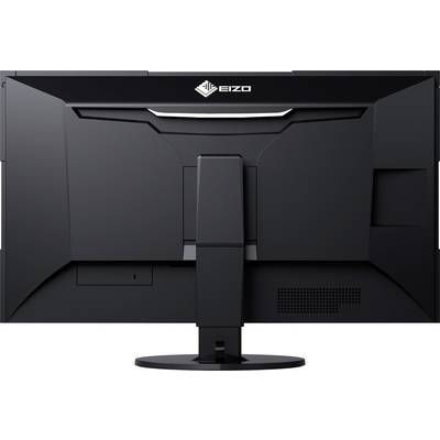 Back of an Eizo computer monitor, black, with an adjustable stand. No visible cables or connections.