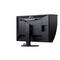 A black computer monitor from behind, with a sturdy stand, marked with 'EIZO'. Suitable for office or home use.