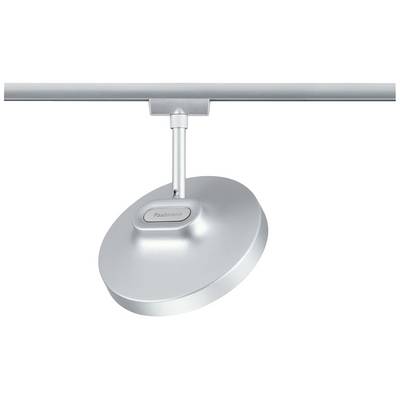 Silver ceiling light with a round shade, mounted on its bracket. Elegant design for modern interiors.
