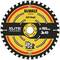 DeWalt circular saw blade, 165 mm diameter, 40 teeth, suitable for cutting through nails, in yellow and black design.