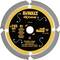 Circular saw blade with 'DeWalt Extreme' inscription, 165 mm diameter, 4 teeth, for cutting fibre cement and laminate.