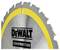 DeWalt Construction circular saw blade, silver with a yellow border, suitable for construction work.