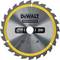 DeWalt circular saw blade, Construction model, 250 mm diameter, 24 teeth, maximum rotational speed 5,500 revolutions per minute.