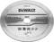 DeWalt metal cutting disc, diameter 76 x 9.5 mm, maximum speed 28,300 rpm, with safety instruction symbols.