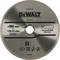 DeWalt grinding disc, 180 mm diameter, maximum speed 8,500 rpm, suitable for steel, with safety symbol markings.