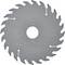 A grey DeWalt circular saw blade for wood, 165 mm diameter, 24 teeth. Suitable for professional woodworking.