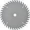 Circular saw blade with sharp teeth, suitable for cutting wood and metal, on a neutral background.