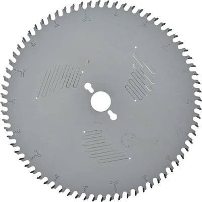 Circular, metallic saw blade with many sharp teeth, suitable for cutting work.