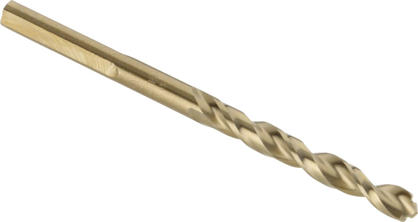 A single gold-coloured twist drill bit with a smooth surface, suitable for drilling in wood or metal.