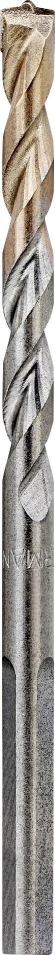 A metallic drill bit with a spiral structure, composed of gleaming silver and bronze. Suitable for precise drilling into hard materials.