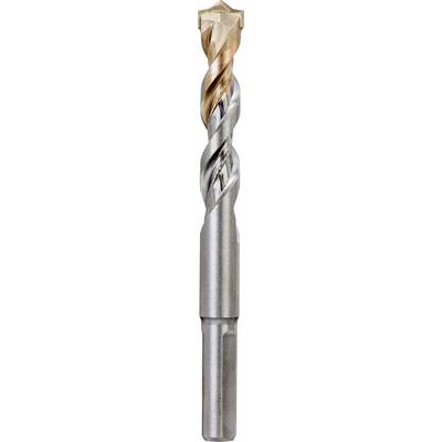 Close-up of a drill bit with a spiral metallic cutting edge and a silver shaft, suitable for metalworking.