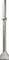 A silver chisel with a hexagonal shaft and a flat blade, suitable for working with stone or concrete.