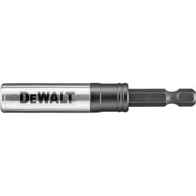 Metal drill bit attachment with 'DEWALT' inscription, cylindrical body and hexagonal shank.