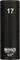Black hexagonal socket key by DEWALT with the number '17' and the marking 'CR-MO DT7551 1/2"' underneath this number.