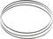 Three bandsaw blades in an oval arrangement. They are metallic and have serrated edges suitable for cutting.