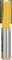 Wood router bit with yellow and silver coating, suitable for woodworking, brand 'DEWALT', diameter 8 mm.